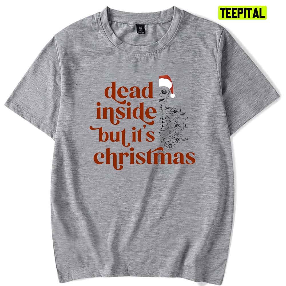 Santa Skeleton Dead Inside But It’s Christmas Season Sweatshirt