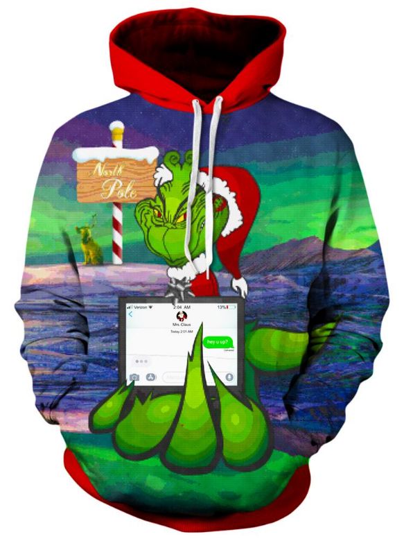 Savage Grinch Funny Christmas Pullover And Zipped 3D Hoodie