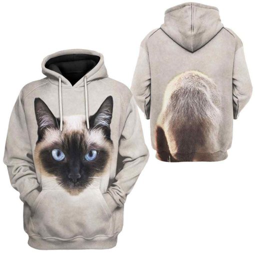Siamese Cat All Over Print Unisex Hoodie Cat Lovers