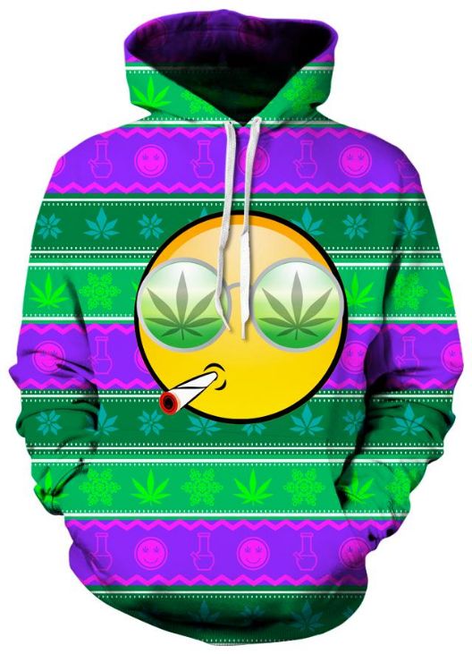 Smoke Weed Ugly Christmas Pullover And Zipped 3D Hoodie