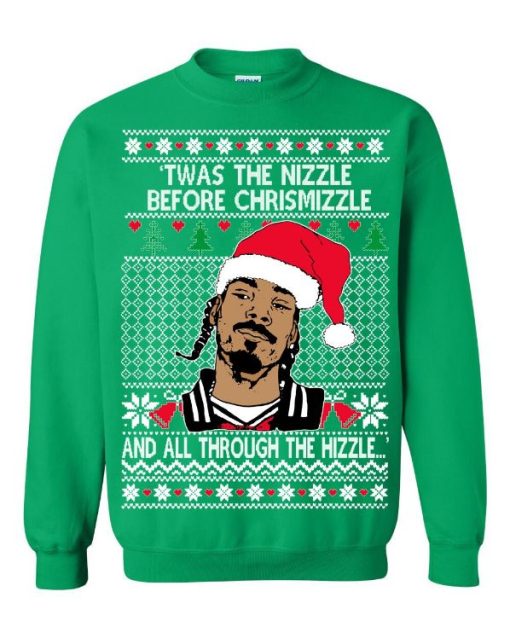 Snoop Dog Fo Shizzle Dizzle Snoop Dog Ugly Christmas Sweater