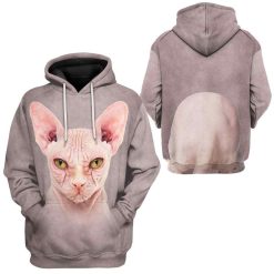 Sphynx Cat All Over Print Unisex Hoodie Cat Lovers