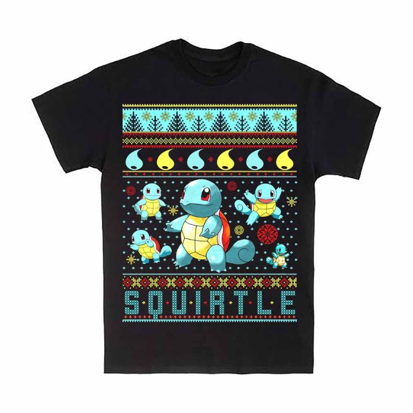 Squirtle Ugly Christmas Style Christmas T-Shirt