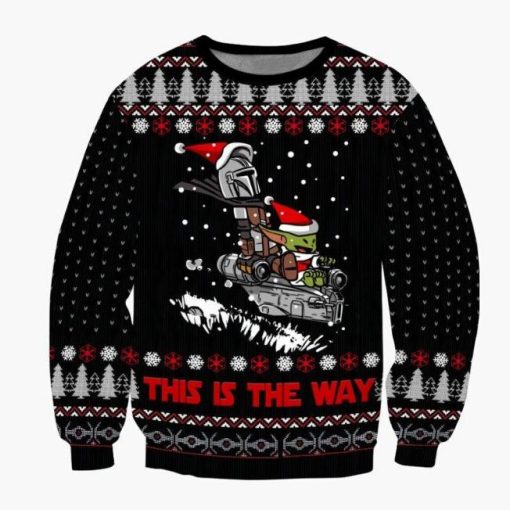 Star Wars This Is The Way Baby Yoda Ugly Wool Knitted Xmas Sweater