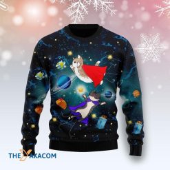 Super Cat Galaxy Awesome Christmas 3D Sweater