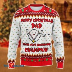 Swimming Champion Awesome Christmas 3D Sweater