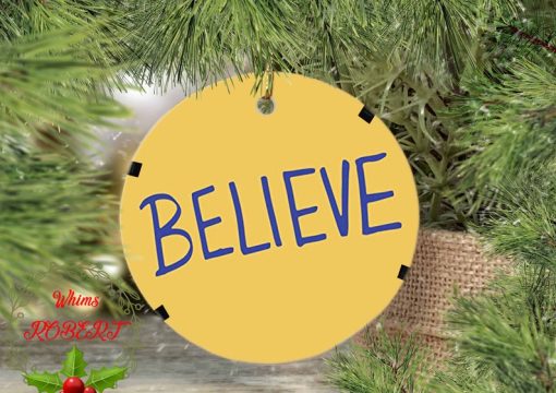 Ted Lasso Believe Christmas Ceramic Ornament