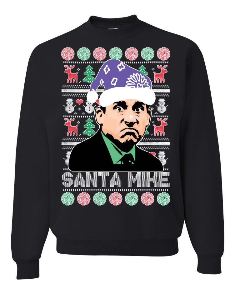The Office Santas Here Michael Scott Ugly Christmas Sweater