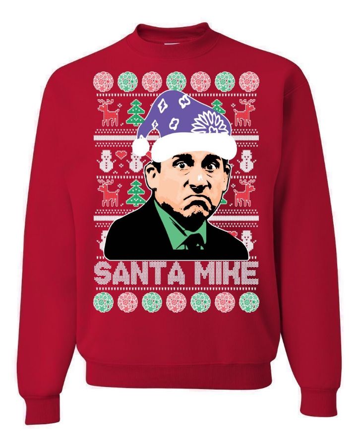 The Office Santas Here Michael Scott Ugly Christmas Sweater