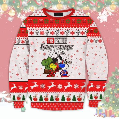 The Peanut Snoopyvenger Ugly Christmas Wool Knitted Avenger Marvel Sweater