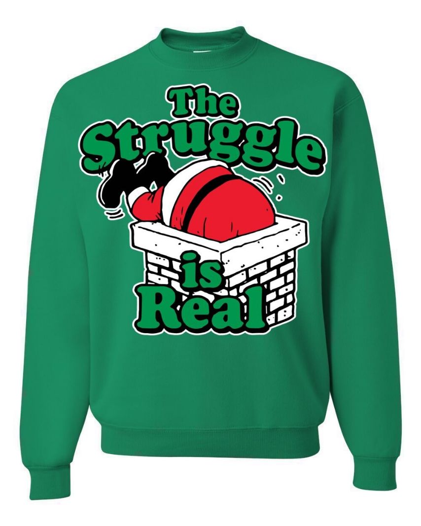 The Struggle is Real Santa Ugly Christmas Sweater