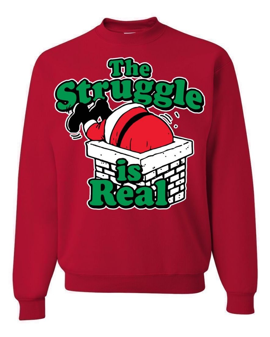 The Struggle is Real Santa Ugly Christmas Sweater