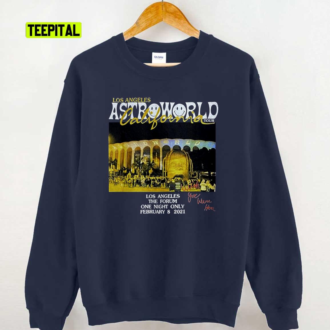 Travis Scott Los Angeles California Astroworld Tour T-Shirt Sweatshirt