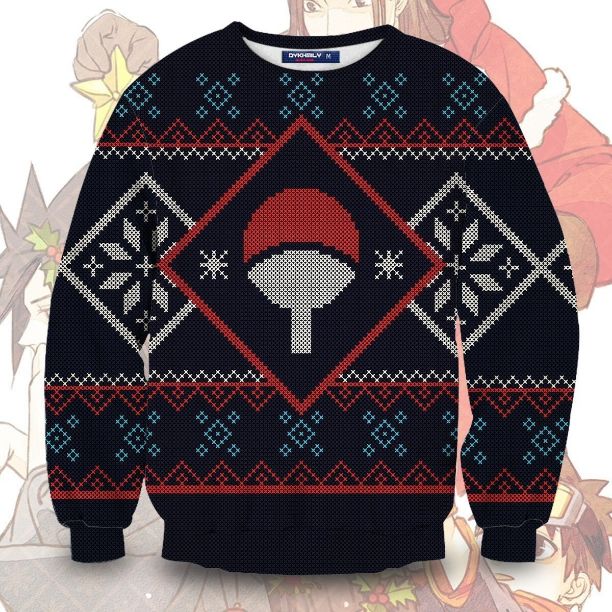 Uchiha Clan Christmas Sweater Sweatshirt, Funny Santa Claus Sweatshirt