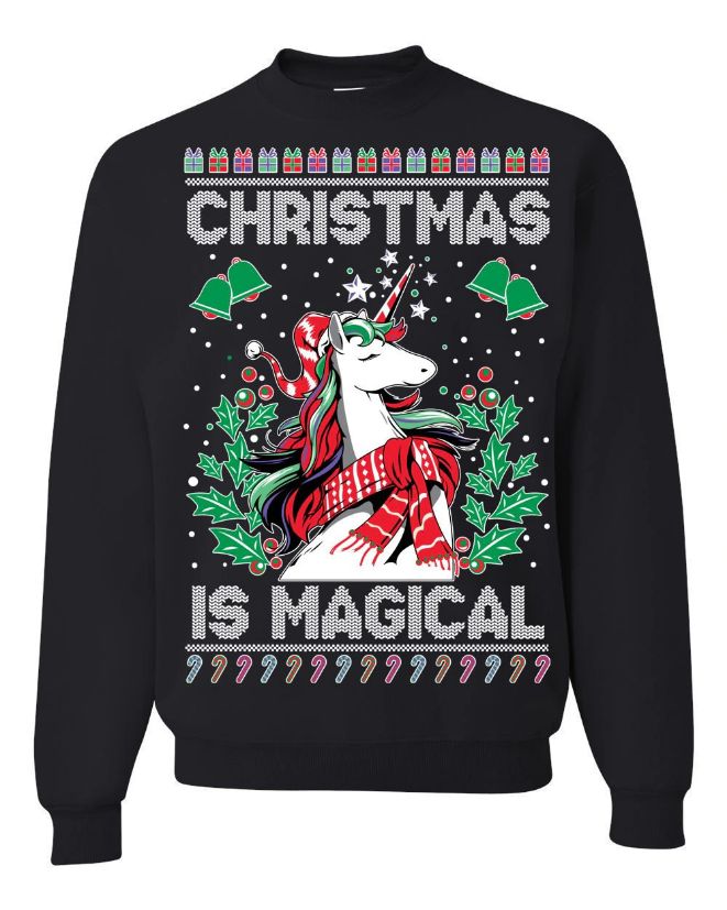 Unicorn Christmas Is Magical Unisex Sweatshirt