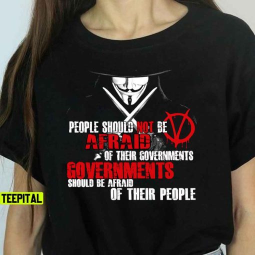 V For Vendetta Guy Fawkes Conspiracy Quote T-Shirt