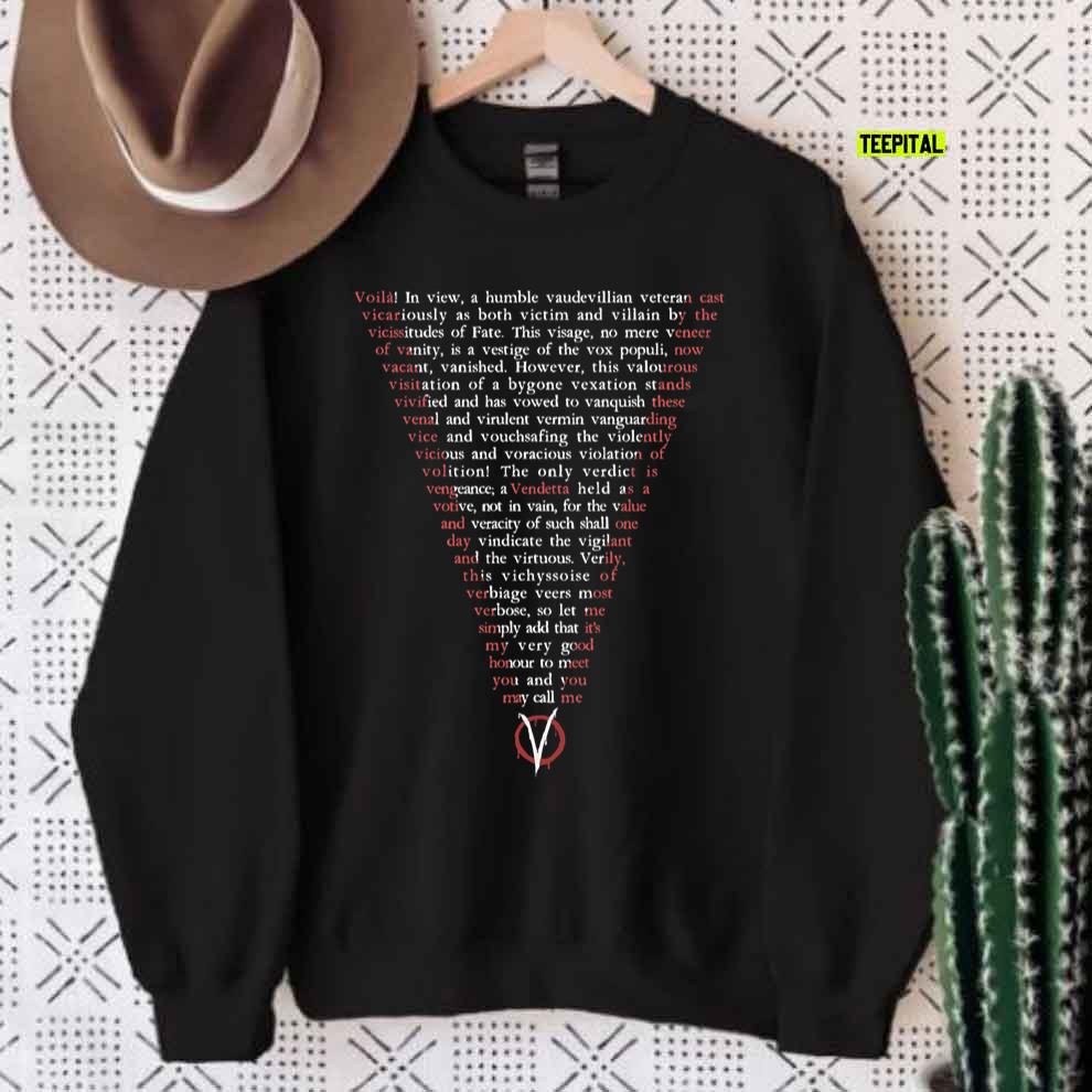 V For Vendetta Who are you T-Shirt Sweatshirt