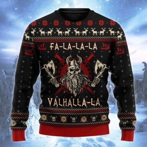 Viking Fa La La Christmas Funny Ugly Sweater for Holidays