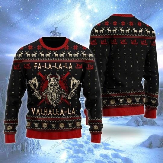 Viking Fa La La Christmas Funny Ugly Sweater for Holidays