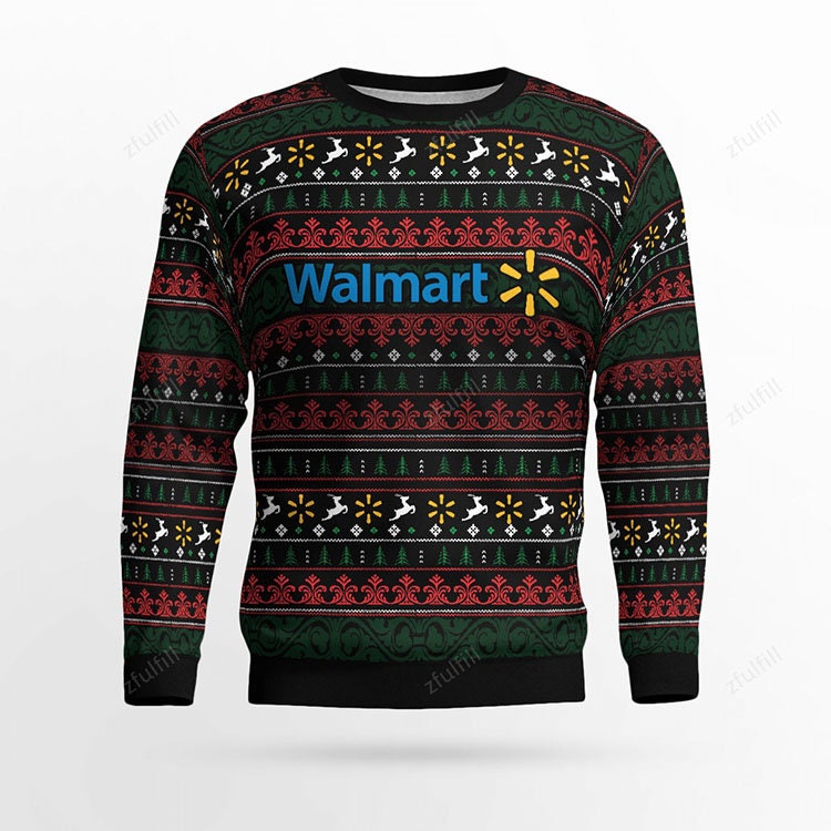Walmart Ugly Sweater All Over Print Sweatshirt
