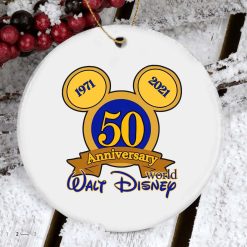 Walt Disney World 50Th Anniversary 50Th Matching 50Th Birthday Na101908 Christmas Ceramic Ornament