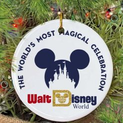 Walt Disney World Birthday 50Th Castle Matching Jogi30 Christmas 2021 Ornament