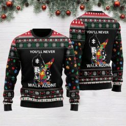 You’ll Never Walk Alone Father And Son 3D Christmas Sweater
