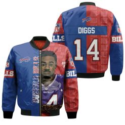 14 Stefon Diggs 14 Buffalo Bills Great Player 2020 Nfl Season Jersey New Version Bomber Jacket