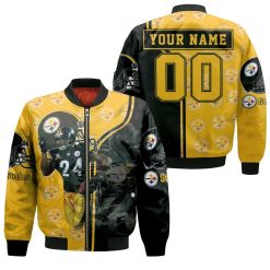 24 Justin Gilbert 24 Player Pittsburgh Steelers Personalized 2020 Nfl Personalized Bomber Jacket