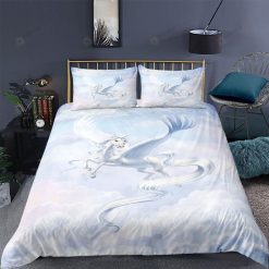 White Unicorn Bedding Set