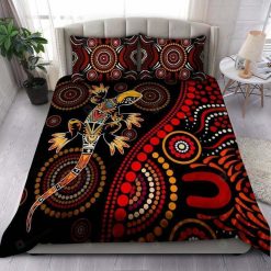 Aboriginal Lizard Sun Style Australia Bedding Set