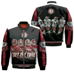 Alabama Crimson Tide Minkah Fitzpatrick Calvin Ridley Marlon Humphrey Ross Pierschbacher Bomber Jacket