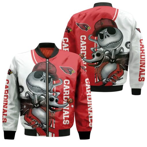 Arizona Cardinals Jack Skellington And Zero Bomber Jacket