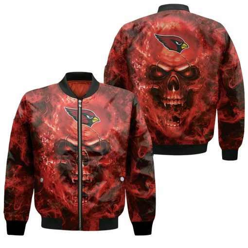 Arizona Cardinals Nfl Fans Skull Bomber Jacket