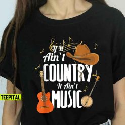 Country Music, Guitar Cowboy Hat Unisex T-Shirt