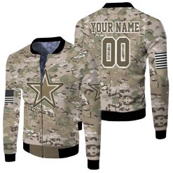 Dallas Cowboys Camouflage Pattern 3d Personalized Fleece Bomber Jacket