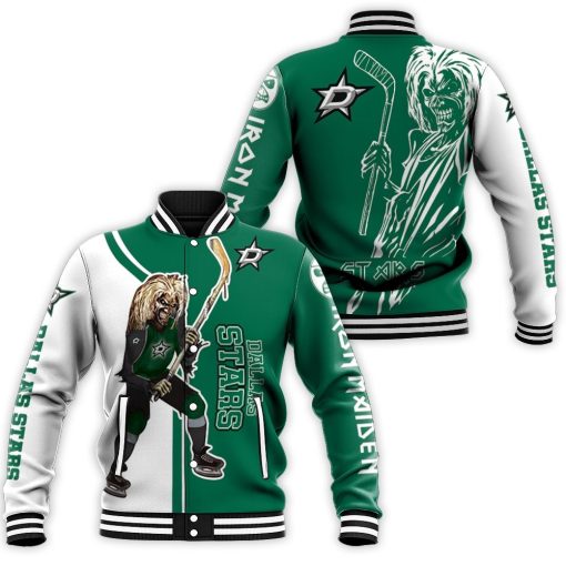 Dallas Stars And Zombie For Fans Baseball Jacket