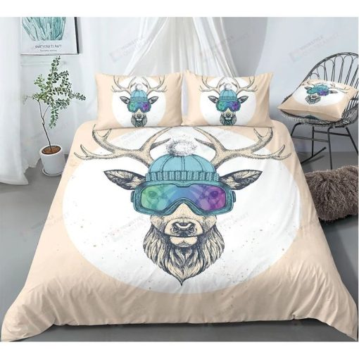 Deer Skiing Bedding Set