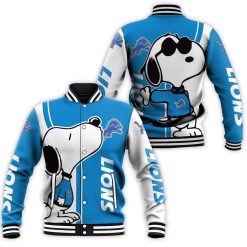 Detroit Lions Snoopy Lover 3d Printed Baseball Jacket