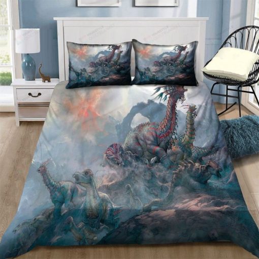 Dinosaur Escaping The Flame Bedding Set