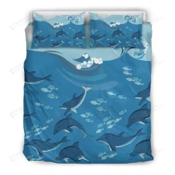 Dolphins Swimming Bedding Set