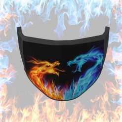 Dragon Fire And Ice Dragon Face Covering Face Mask