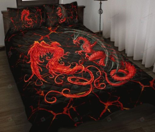 Dragon Lava Art Style Bedding Set