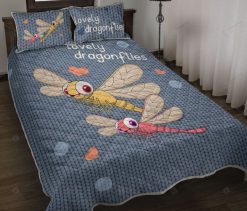 Dragonfly Lovely Knitting Bedding Set