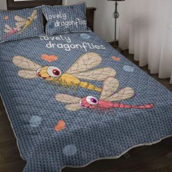 Dragonfly Lovely Knitting Bedding Set