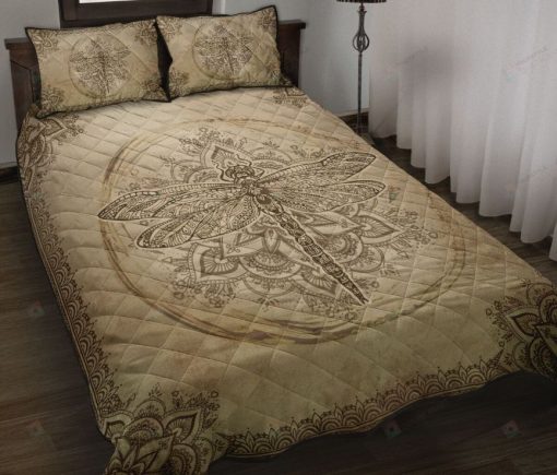Dragonfly Pencil Drawing Style Bedding Set