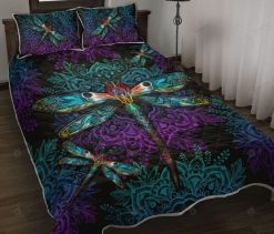 Dragonfly Yin Yang Mandala Bedding Set