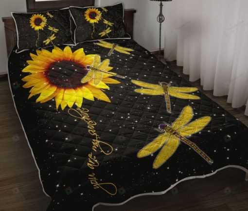 Dragonfly You Are My Sunshine Bedding Set
