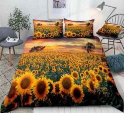 Floral Field Landscape Sunflower Bedding Set