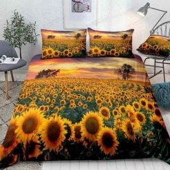 Floral Field Landscape Sunflower Bedding Set